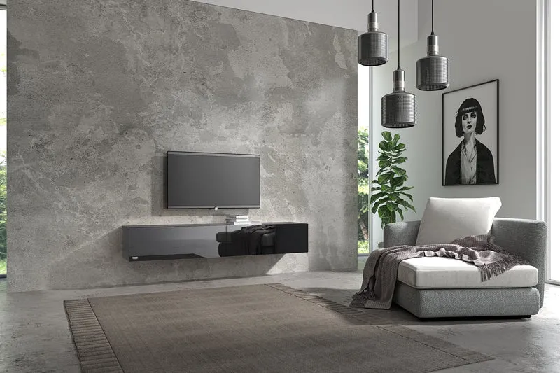 Wuun® TV-Lowboard Somero I 100cm bis 360cm I TV-Schrank & Hängeschrank für Wohnzimmer I Verschiedene