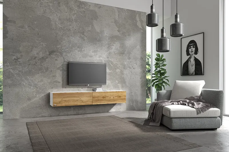 Wuun® TV-Lowboard Somero I 100cm bis 360cm I TV-Schrank & Hängeschrank für Wohnzimmer I Verschiedene