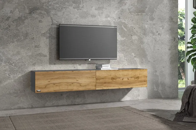 Wuun® TV-Lowboard Somero I 100cm bis 360cm I TV-Schrank & Hängeschrank für Wohnzimmer I Verschiedene