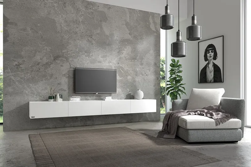Wuun® TV-Lowboard Somero I 100cm bis 360cm I TV-Schrank & Hängeschrank für Wohnzimmer I Verschiedene