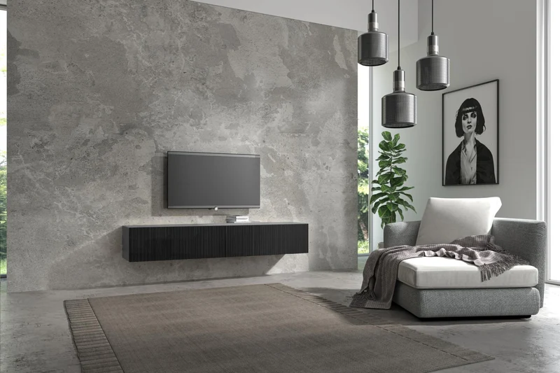 Wuun® TV-Lowboard Somero I 100cm bis 360cm I TV-Schrank & Hängeschrank für Wohnzimmer I Verschiedene