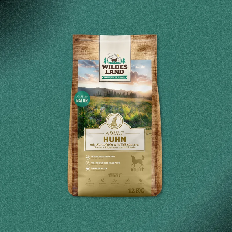 12kg Wildes Land Classic Adult - Huhn mit Kartoffeln und Wildkräutern