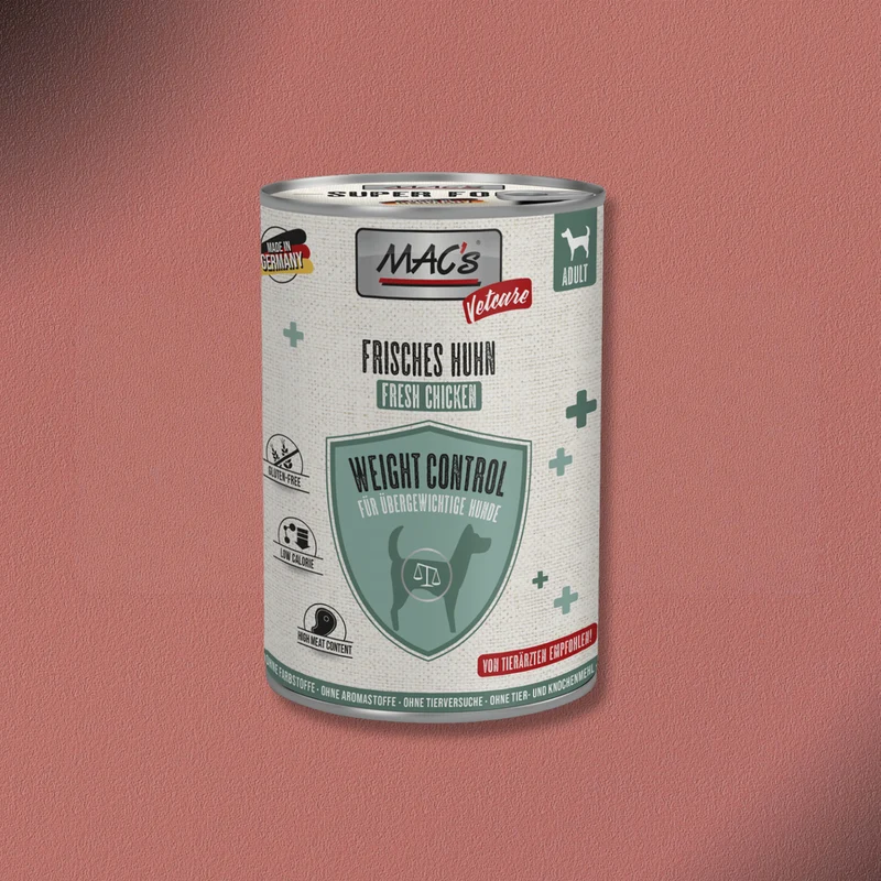 6x400g MAC's Dog Vetcare Weight Control - Huhn