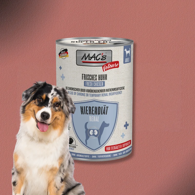 6x400g MAC's Dog Vetcare Nierendiät - Huhn