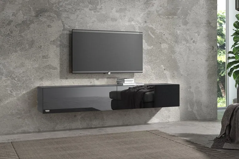 Wuun® TV-Lowboard Somero I 100cm bis 360cm I TV-Schrank & Hängeschrank für Wohnzimmer I Verschiedene