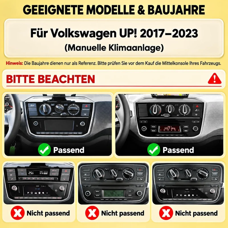 M.I.C. V9B-S Android 14 Autoradio für VW UP/Skoda Citigo/Seat MII, V9B-S