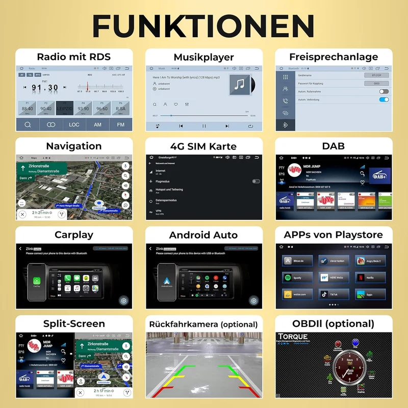 M.I.C. V9B-S Android 14 Autoradio für VW UP/Skoda Citigo/Seat MII, V9B-S