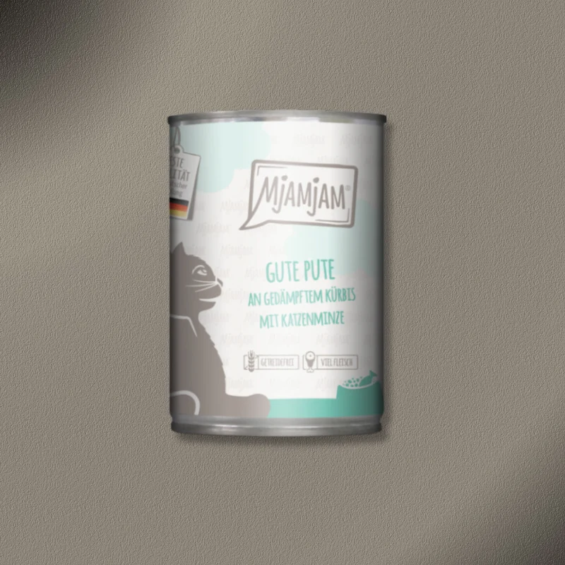24x400g MjAMjAM Cat gute Pute an gedämpftem Kürbis