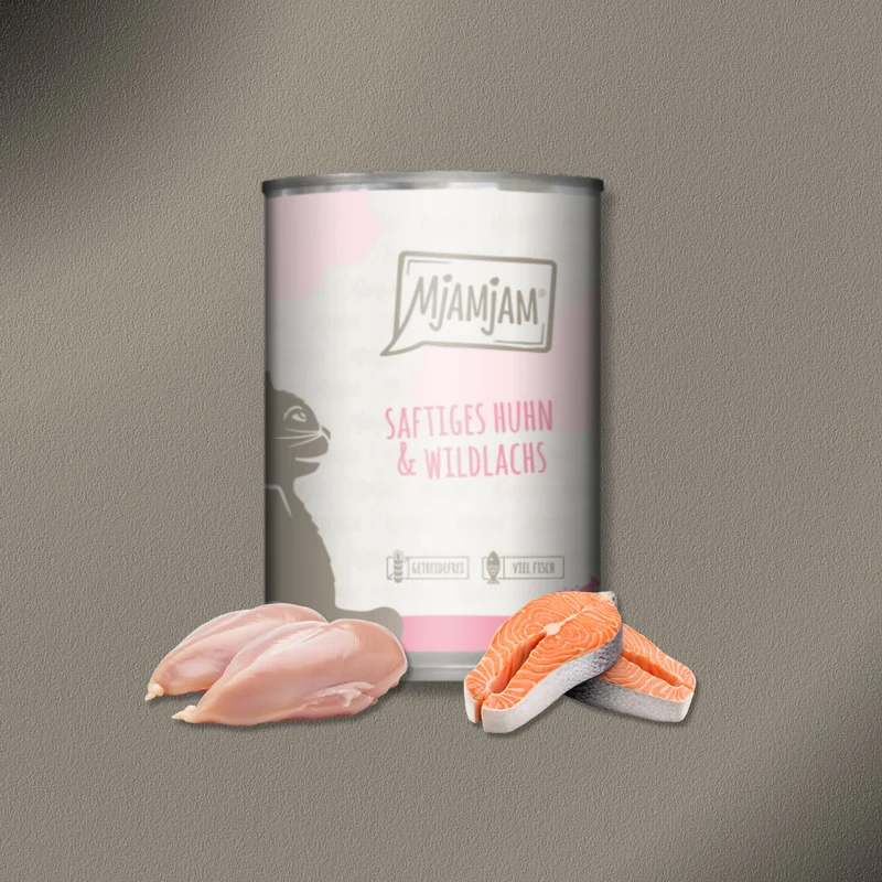 30x400g MjAMjAM Cat - saftiges Huhn und Wildlachs