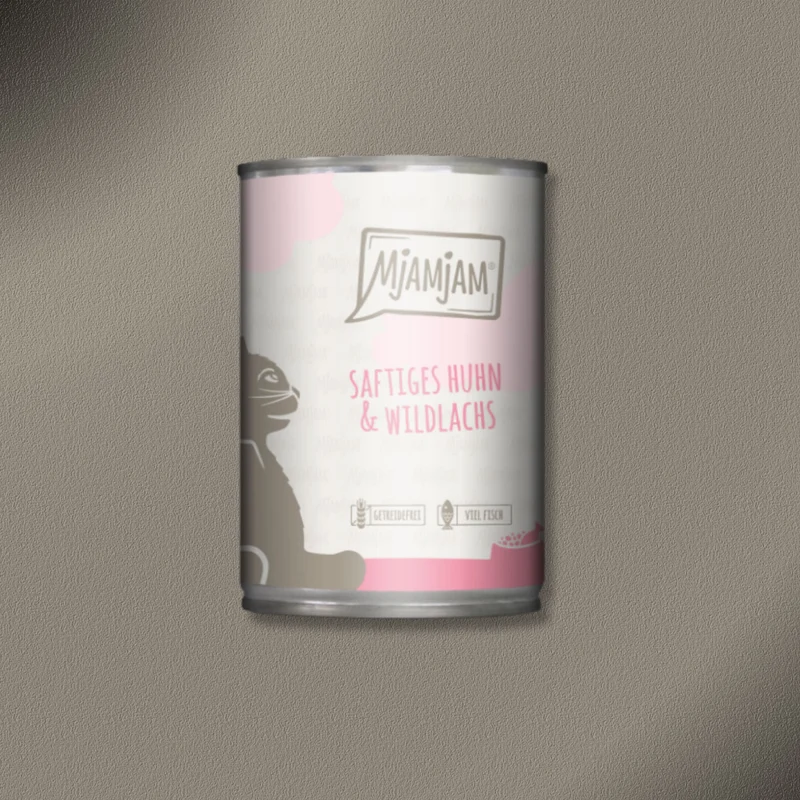 30x400g MjAMjAM Cat - saftiges Huhn und Wildlachs