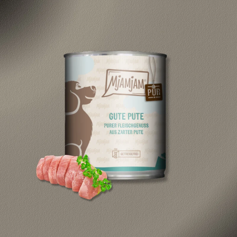 6x800g MjAMjAM Dog - Purer Fleischgenuss - gute Pute pur