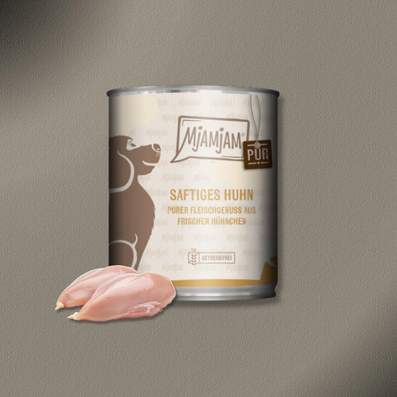 6x800g MjAMjAM Dog - Purer Fleischgenuss - saftiges Huhn pur