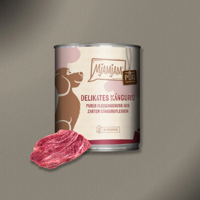 6x800g MjAMjAM Dog - Purer Fleischgenuss - delikates Känguru pur