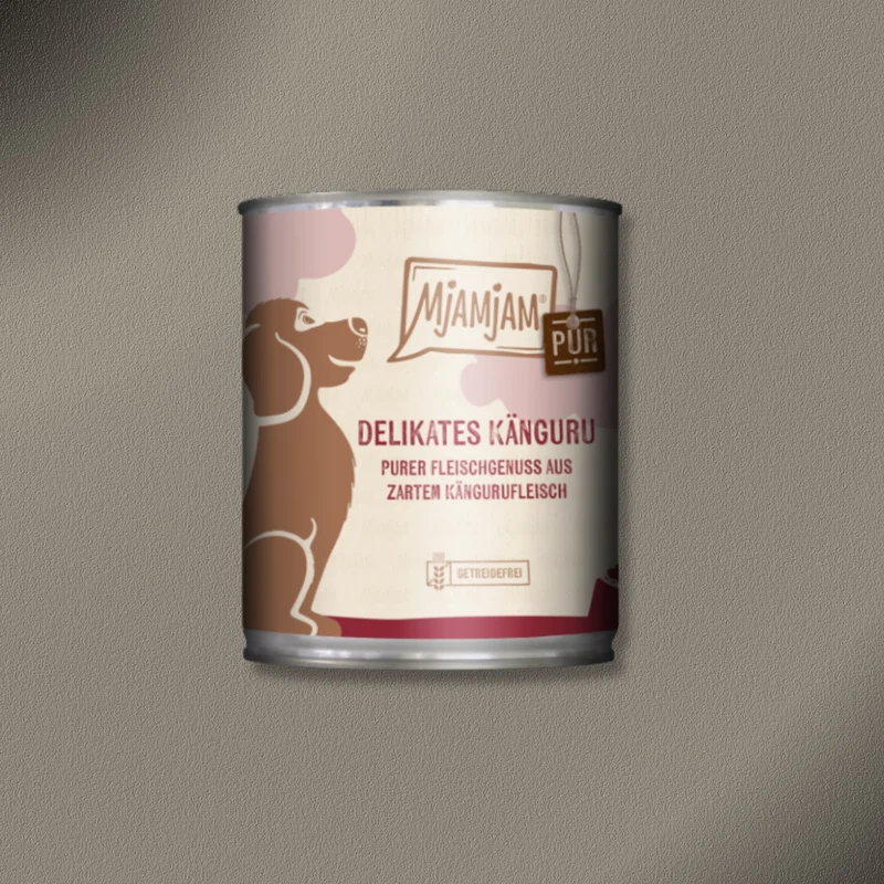 6x800g MjAMjAM Dog - Purer Fleischgenuss - delikates Känguru pur