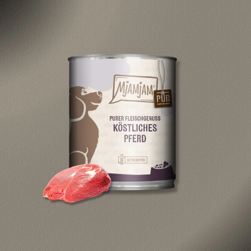 6x800g MjAMjAM Dog - Purer Fleischgenuss - köstliches Pferd pur