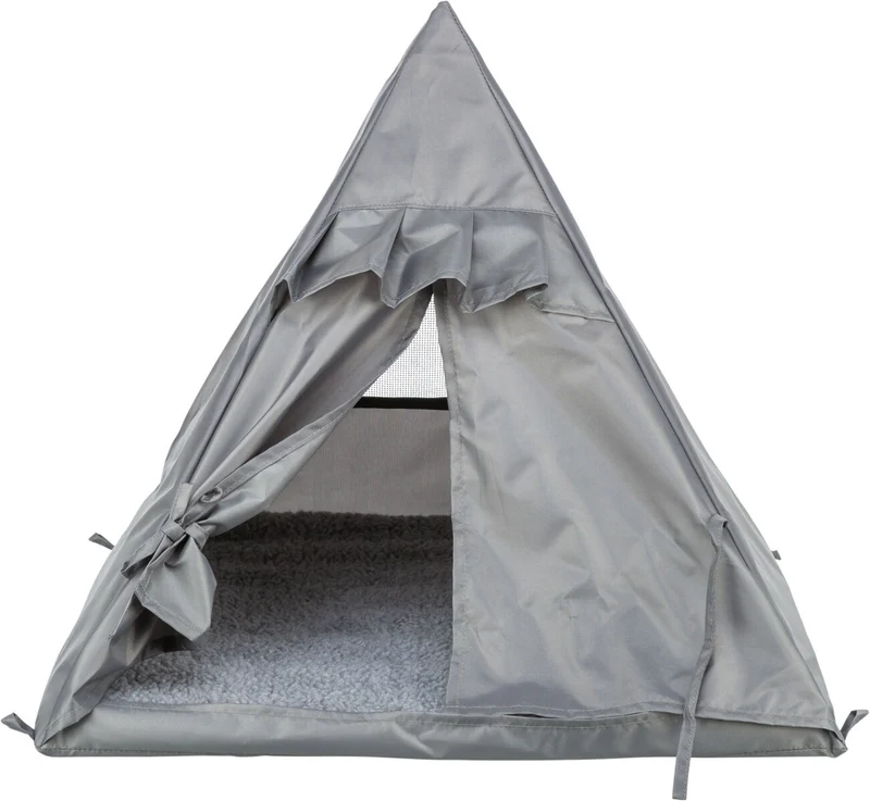 Outdoor Katzentipi Samoa mit Lüftungsgitter und Heringen