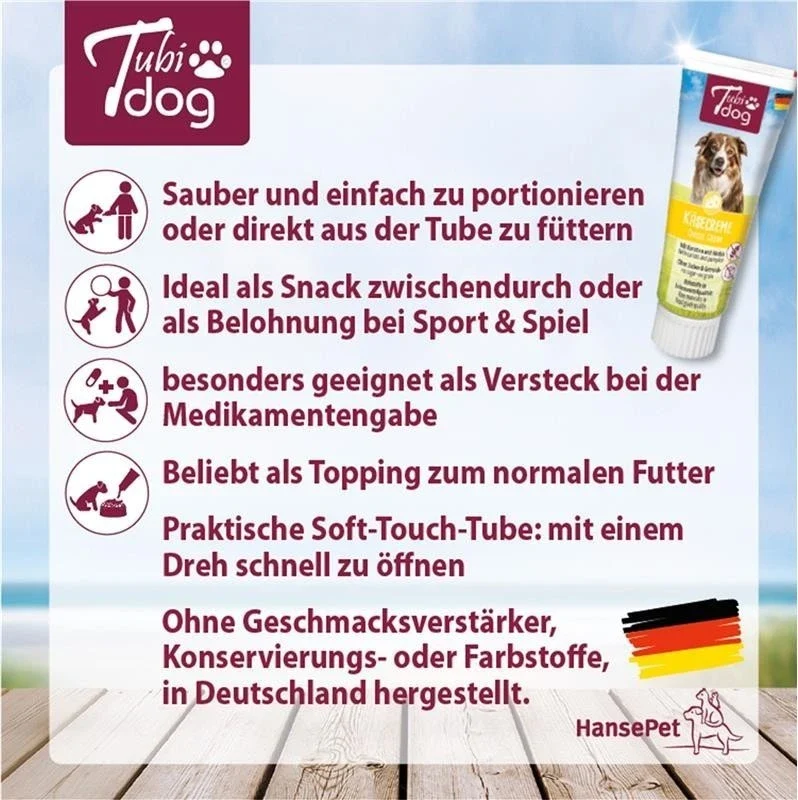 TubiDog® Käsecreme für Hunde – Tube 75 g