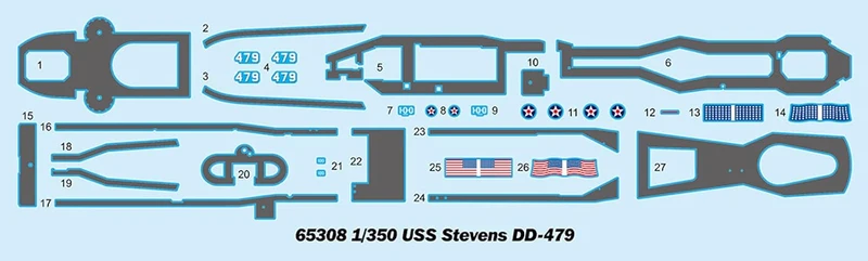 Merit International/ I love Ki 365308-1/350 USS Stevens DD-479 - Massstab 1:350