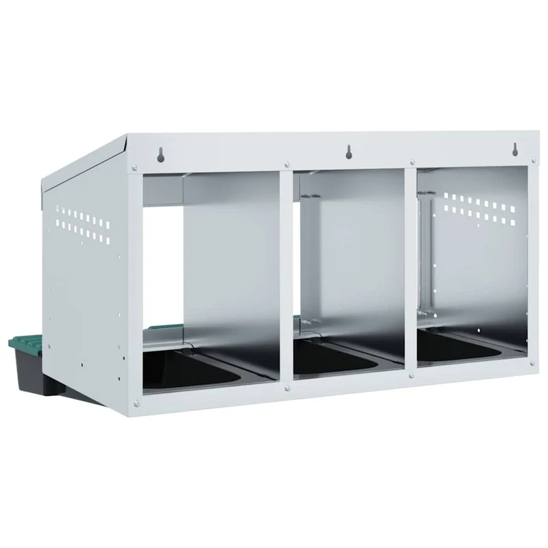 Abrollnest Hühner 3-fach Legenest Metall 79,5x50x46 cm Wandmontage Eierfach