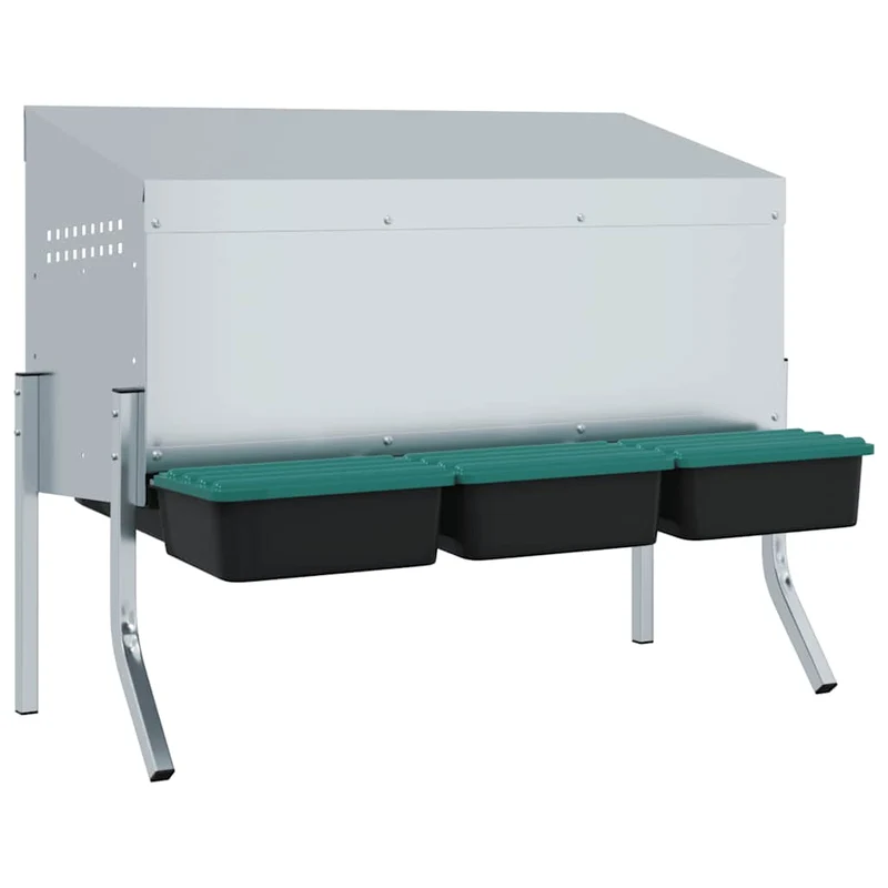 Abrollnest Hühner 3-fach Legenest Metall 83,5x50x68 cm höhenverstellbar