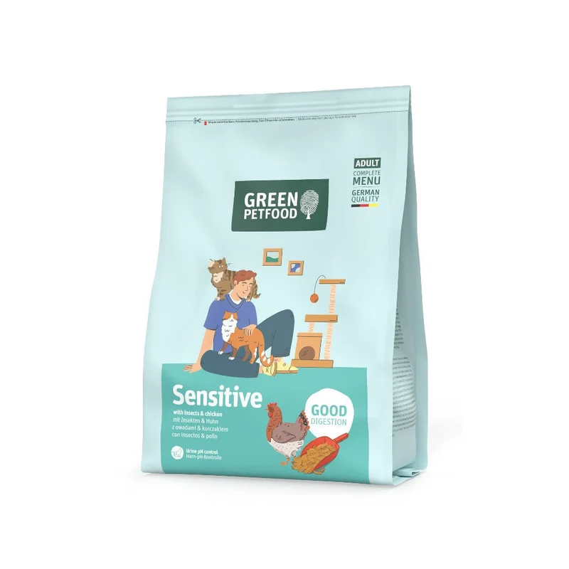 Green Petfood Cat Sensitive with Insects & Chicken