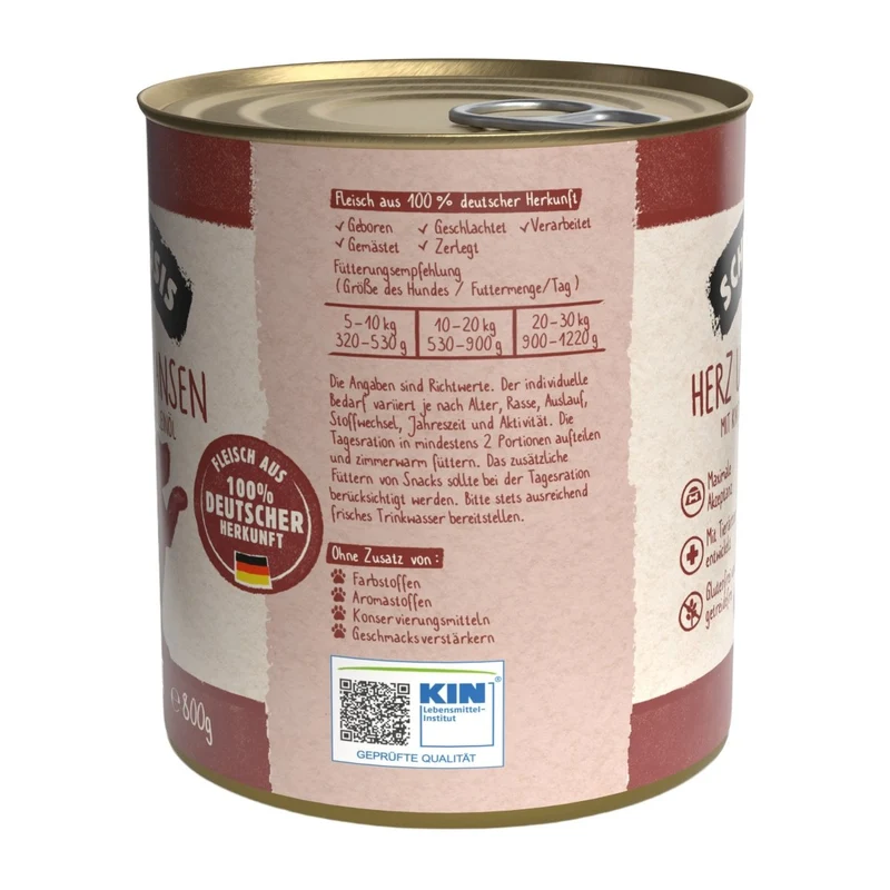 Schmausis Herz & Pansen mit Kartoffeln & Leinöl