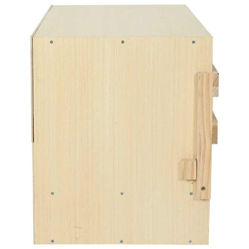Abrollnest Hühner 3-fach Legenest Holz 96x40x45 cm Flachdach Eierfach