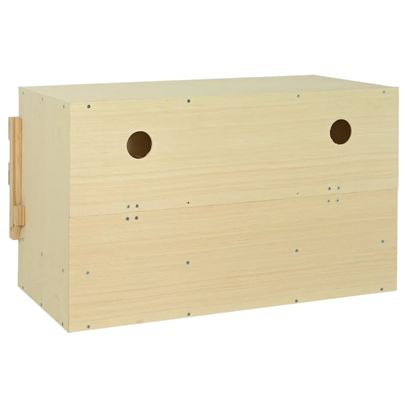 Abrollnest Hühner 3-fach Legenest Holz 96x40x45 cm Flachdach Eierfach