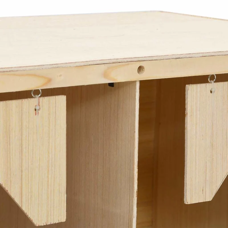 Abrollnest Hühner 3-fach Legenest Holz 72x33x38 cm Eiersammelschublade