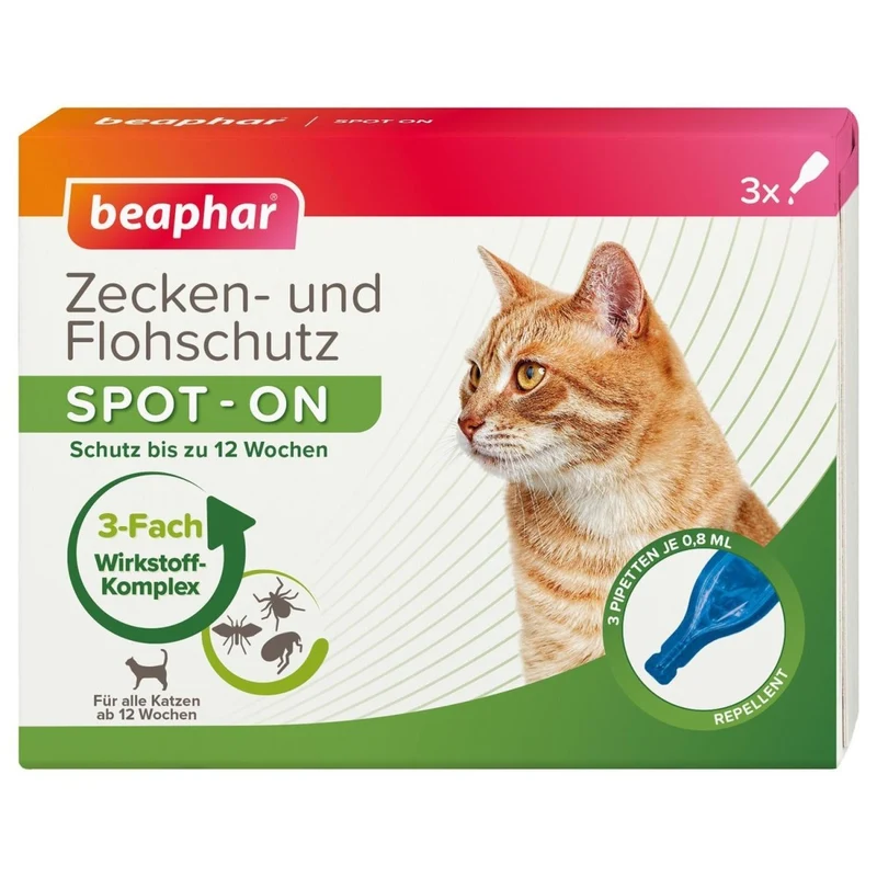 Beaphar Zecken- und Flohschutz SPOT-ON für Katzen