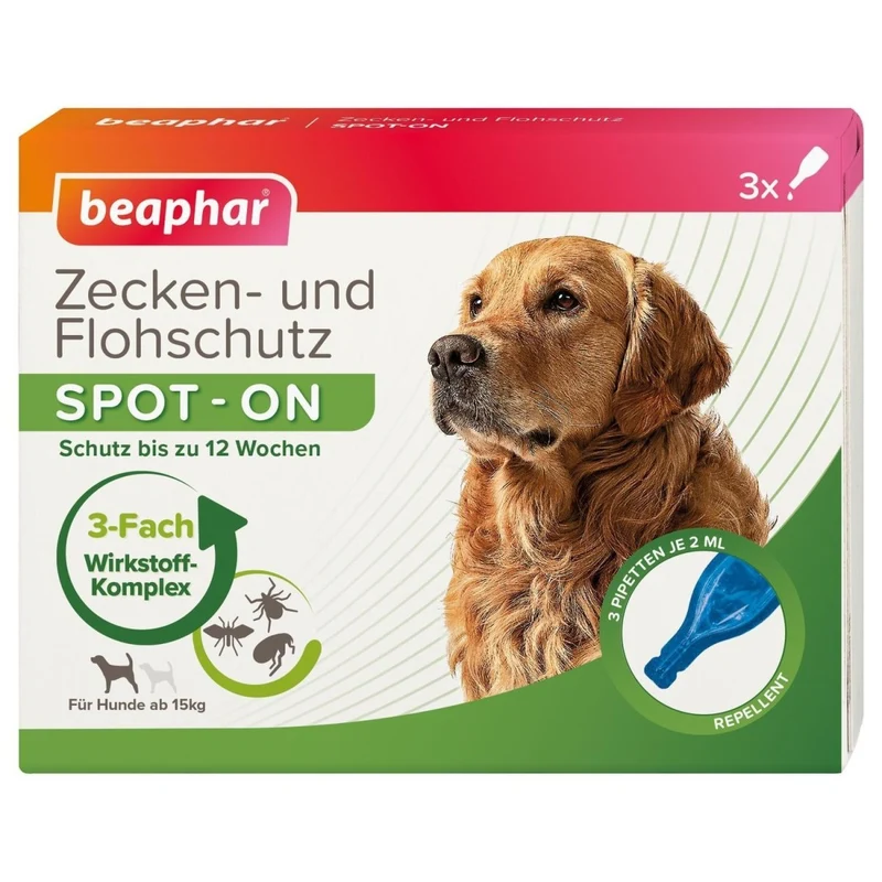 Beaphar Zecken- und Flohschutz SPOT-ON für große Hunde