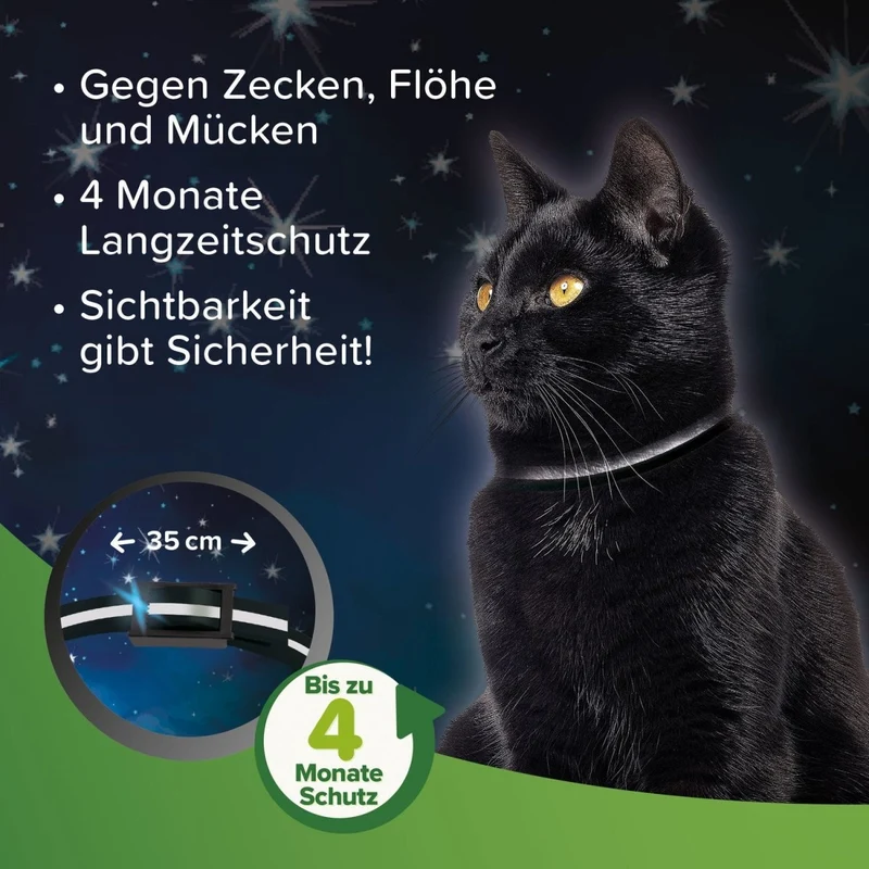 Beaphar Zecken- & Flohschutz Halsband für Katzen Reflektierend