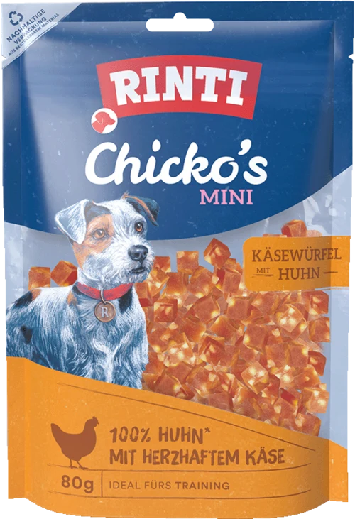 Rinti Chicko's Mini Käsewürfel mit Huhn - Beutel