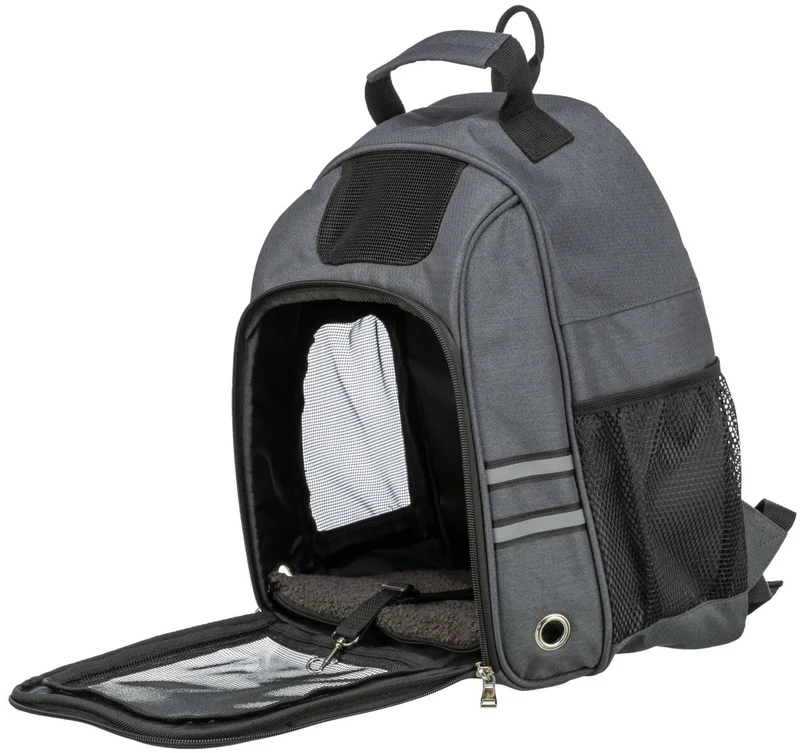 Hunde- und Katzenrucksack Dan mit Taillengurt und reflektierenden Streifen
