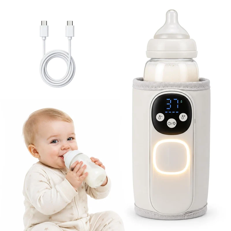 Flaschenwärmer Baby 8000mAh Akku 11 Stufen 35-55°C USB-C tragbar