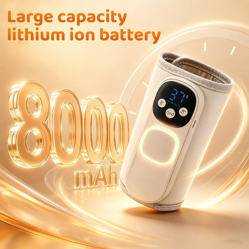 Flaschenwärmer Baby 8000mAh Akku 11 Stufen 35-55°C USB-C tragbar