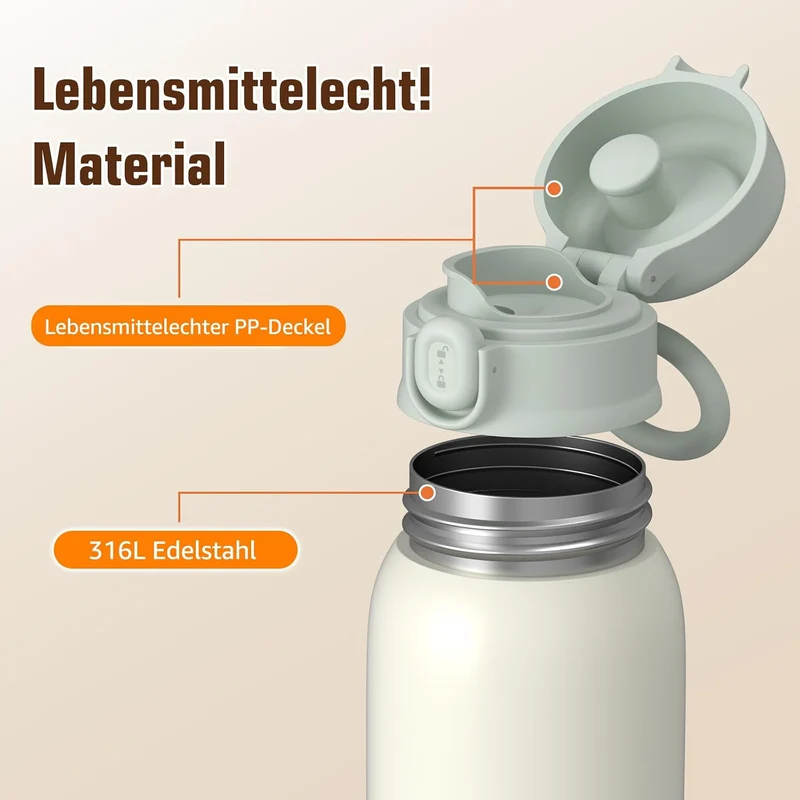 Baby Tragbare Flaschenwärmer für unterwegs für Muttermilch, Formel oder Wasser 380ml grosse Kapazitä