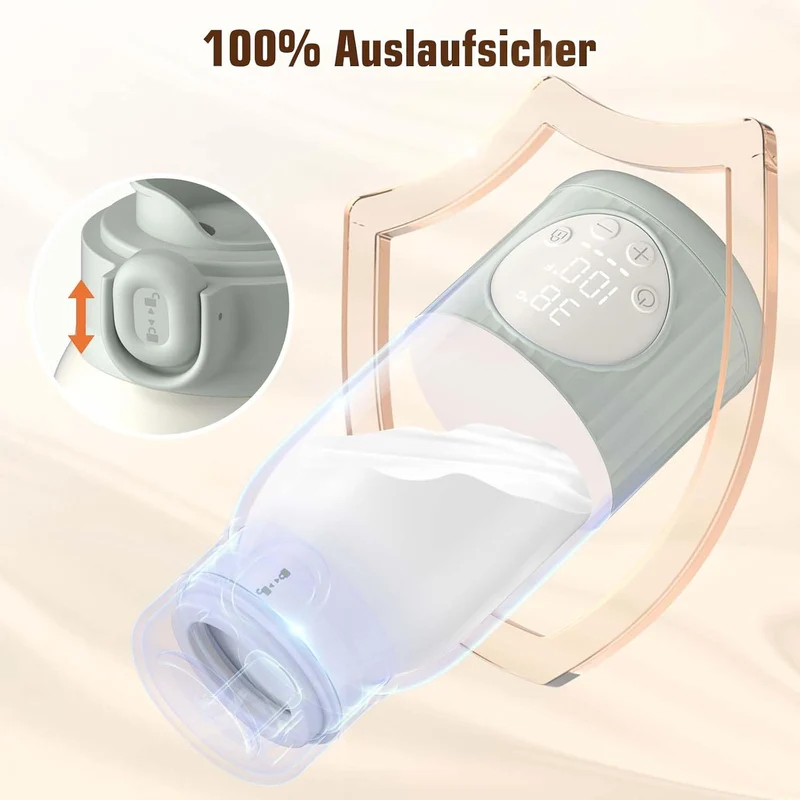 Baby Tragbare Flaschenwärmer für unterwegs für Muttermilch, Formel oder Wasser 380ml grosse Kapazitä