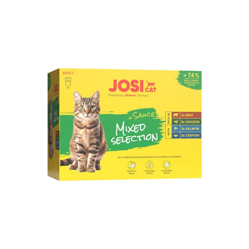 JosiCat Pouch Multipack Mixed Selection in Sauce