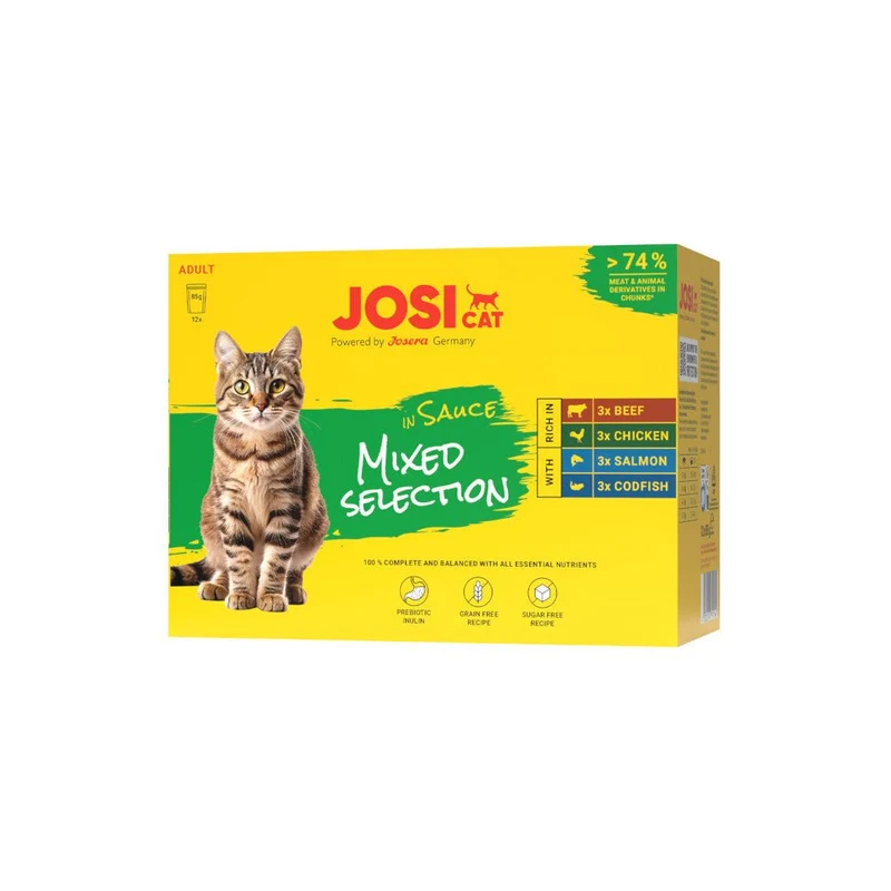 JosiCat Pouch Multipack Mixed Selection in Sauce