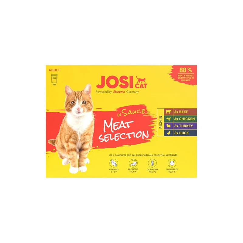JosiCat Pouch Multipack Meat Selection in Sauce
