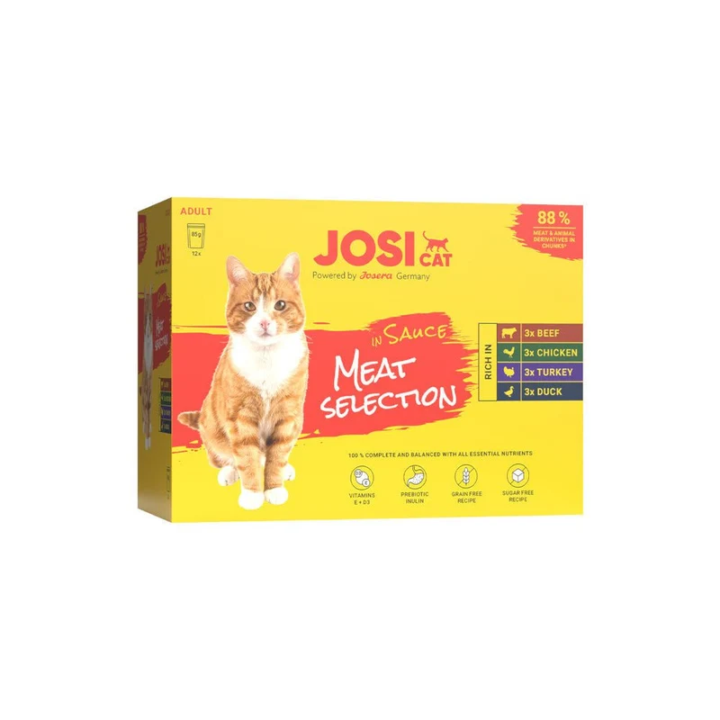 JosiCat Pouch Multipack Meat Selection in Sauce