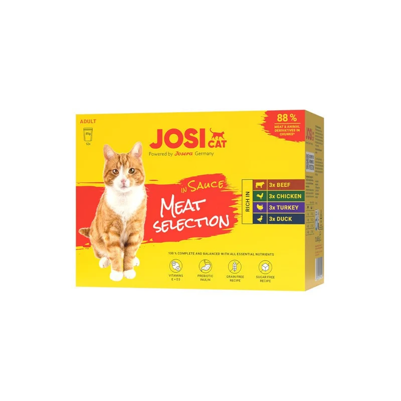 JosiCat Pouch Multipack Meat Selection in Sauce