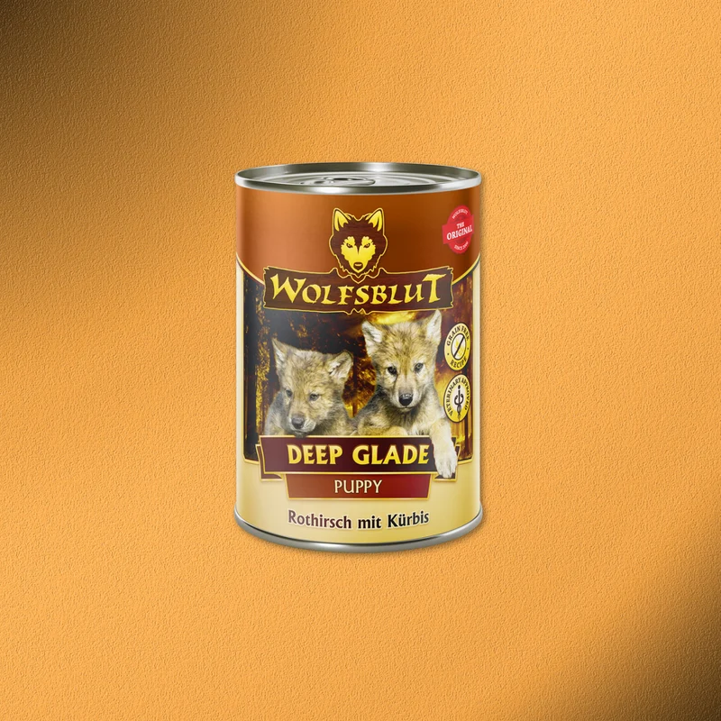 6 x 395g Wolfsblut Puppy Deep Glade - Rothirsch mit Kürbis