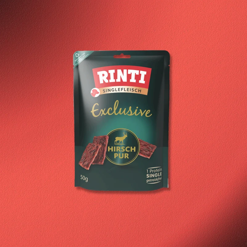 24x50g Rinti Singlefleisch Exclusive Hirsch pur Snack