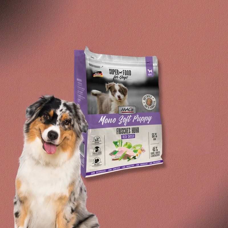4kg MAC's Dog Mono Soft Puppy - Frisches Huhn