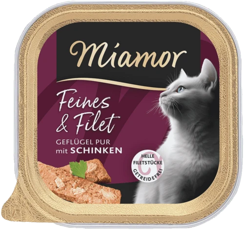 Miamor Feines & Filet Geflügel Pur mit Schinken
