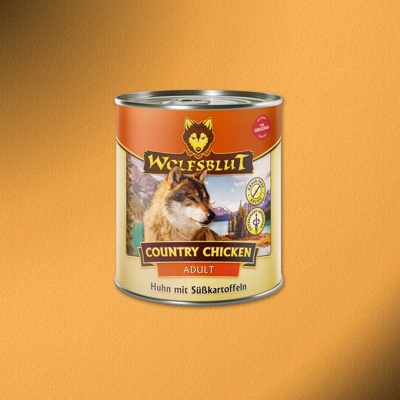 6 x 800g Wolfsblut Adult Country Chicken - Huhn mit Süßkartoffeln