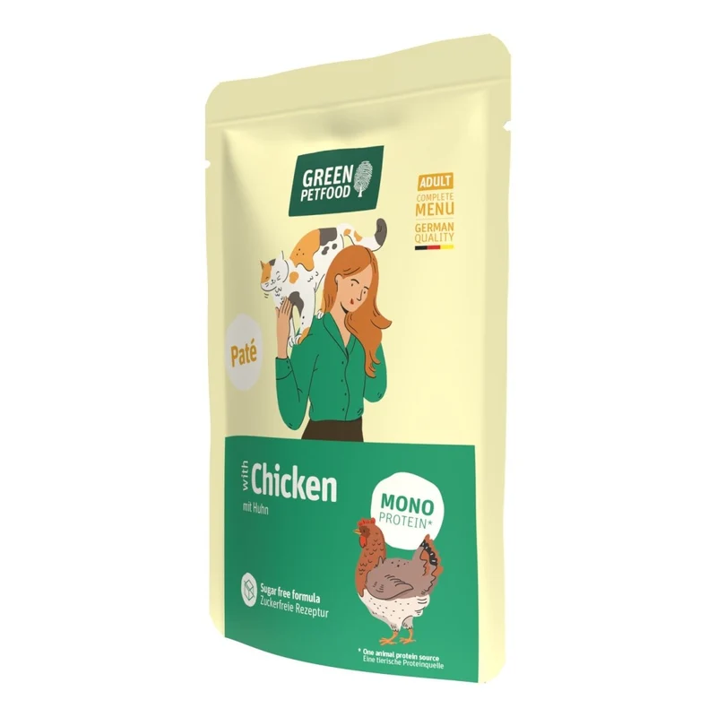 Green Petfood Cat Pate with Chicken