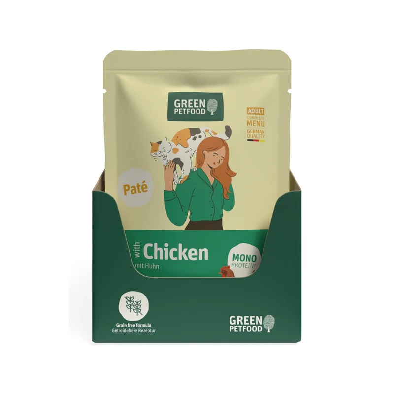 Green Petfood Cat Pate with Chicken